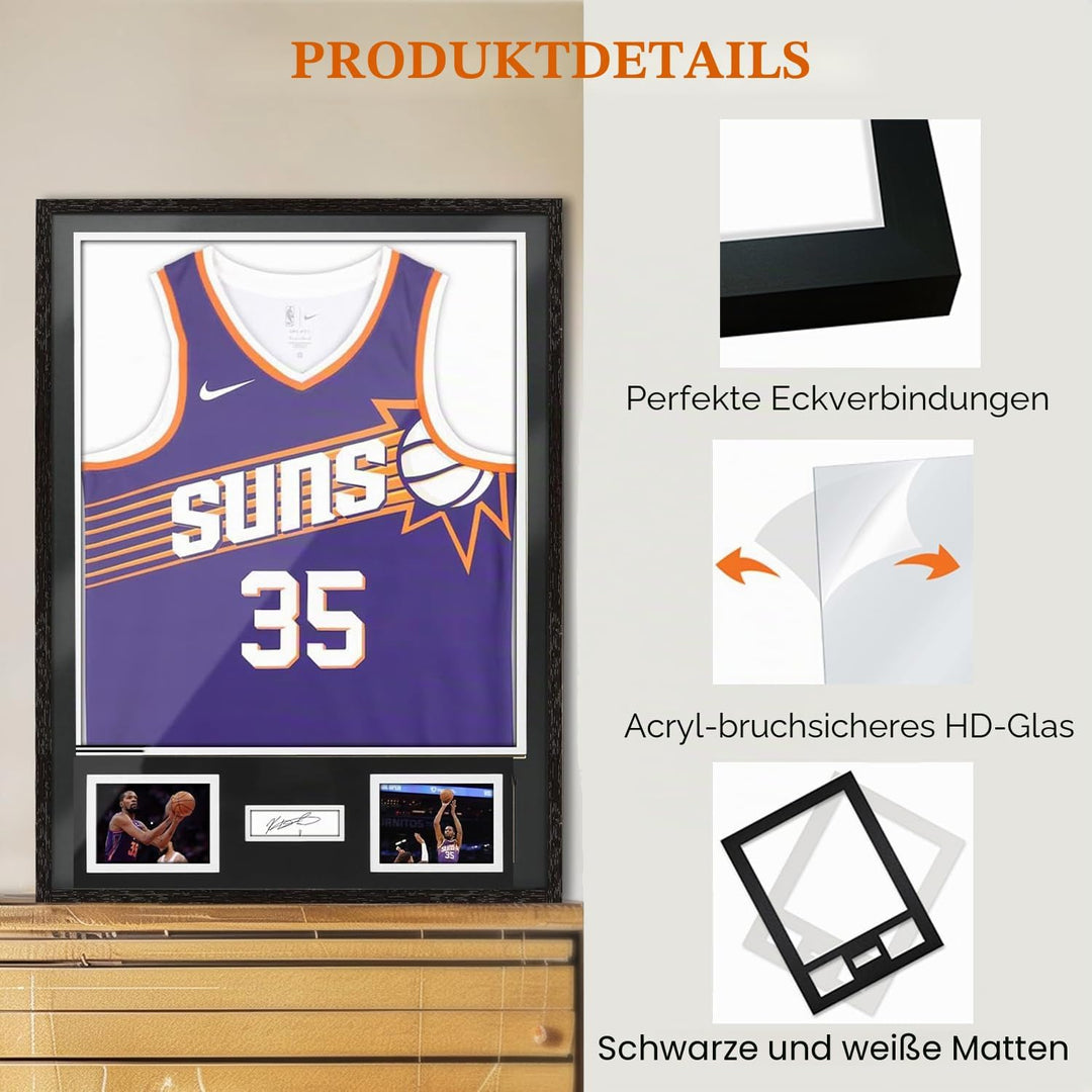 Fussballtrikot-Rahmen 60 x 80 cm – Aluminium-Legierung, Sport-Trikot-Display-Rahmen, DIY-Trikot-Rahm