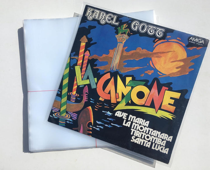 LP Schutzhüllen, 12'', 100 µm, 100 Stück, Vinyl Hüllen, Schallplatten Cover Aussenhüllen
