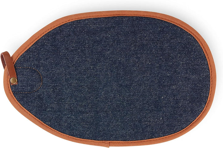 Le Creuset Topflappen, 100% Baumwolle, 12.5 in / 32 cm lang, Dark Blue Denim, 45200007760800, Dark B