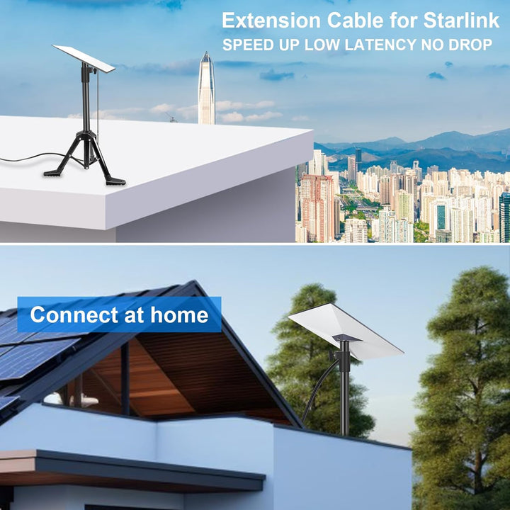 WingFly Starlink Gen 3 Kabel - 150Fuss/46M Standard Aktuiertes Mini Ersatz - Wasserdicht für Rechtec