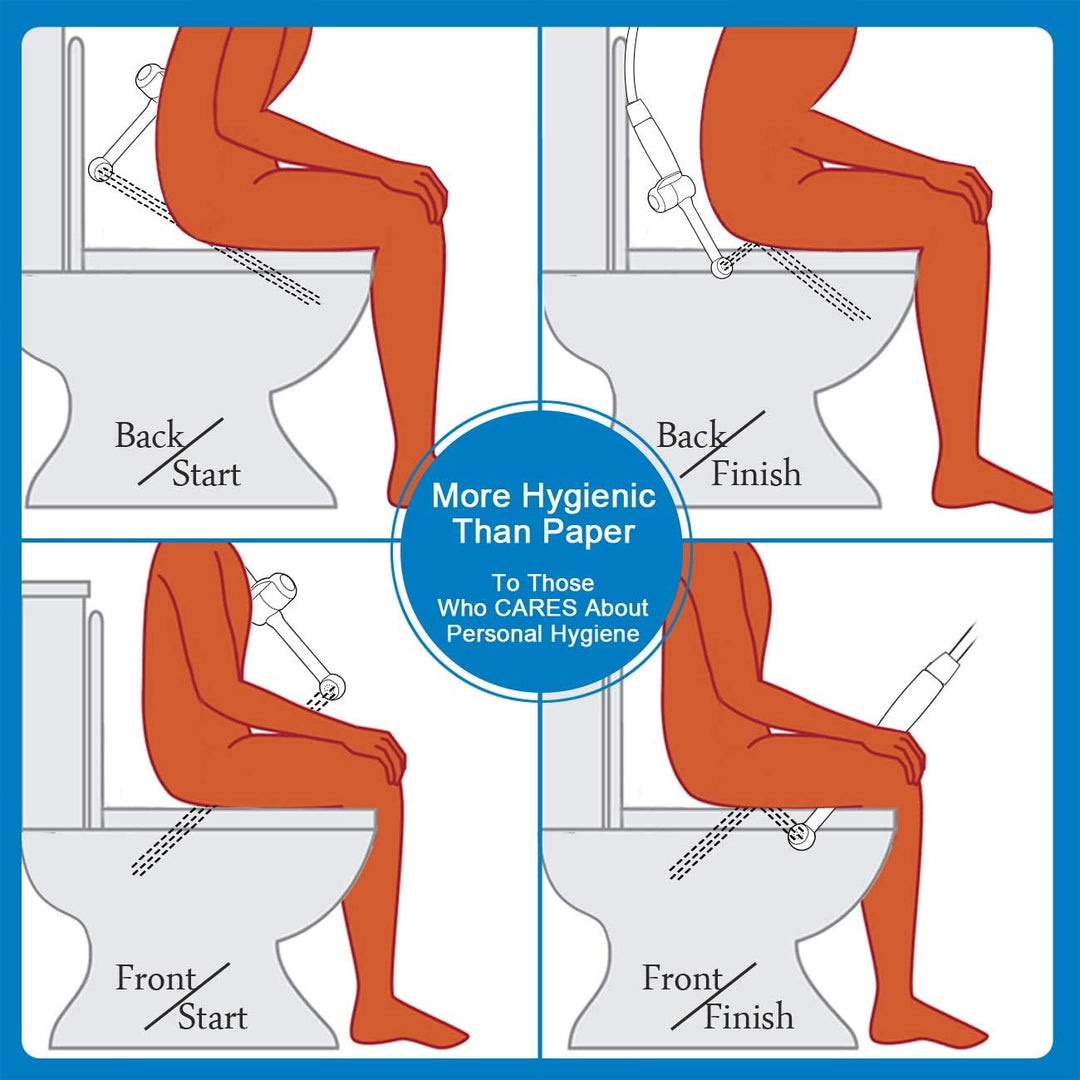 Bidet Handbrause Set SonTiy Toilette Bad Bidet Aufsatz Waschen Duschkopf mit Einstellbarem Druck &amp;Ha