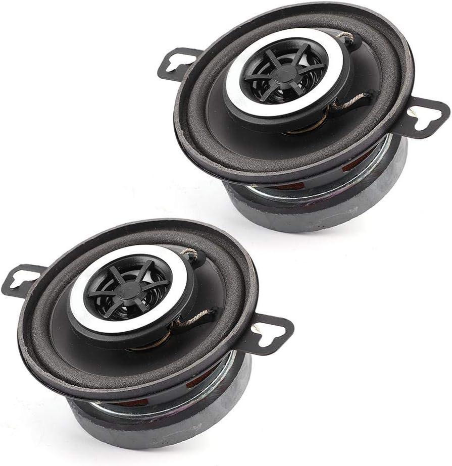Tbest Auto Koaxial-Lautsprecher Set - 2 Stück 3,5 Zoll 200W Hochtöner Stereo Musik HiFi Lautsprecher