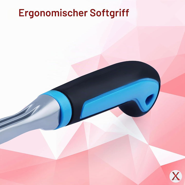 Hartmetall-Farbschaber mit 60 mm zweischneidigen Wolframkarbid-Klingen, weicher Griff, Holzschaber z
