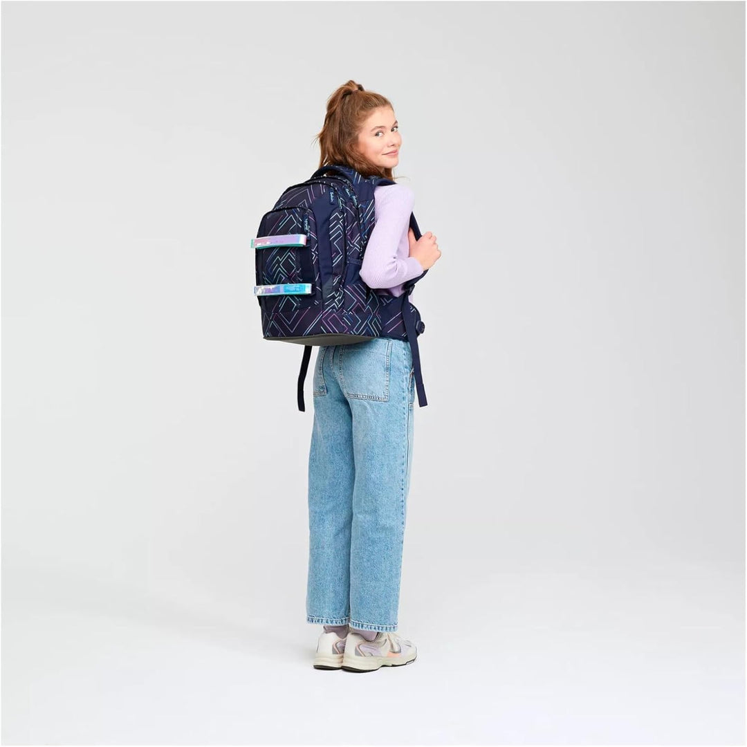 Satch Pack ab 5. Klasse ergonomisch 30L Stauraum standfest Organisationstalent 45 x 30 x 22 cm Purpl