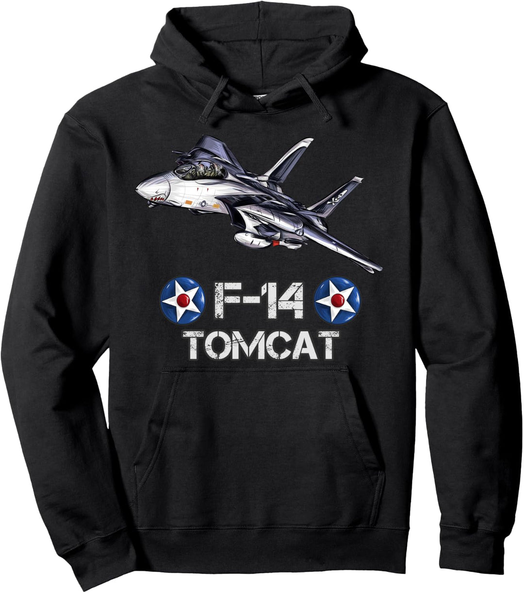 Vintages F-14 Tomcat-Kampfflugzeug-Militärluftfahrtgeschenk Pullover Hoodie