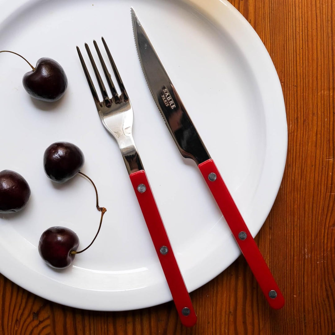 SABRE PARIS - Tafelbesteck, 5-teilig - Bistrot - Messer, Gabel, Esslöffel, Teelöffel & Kuchengabel -