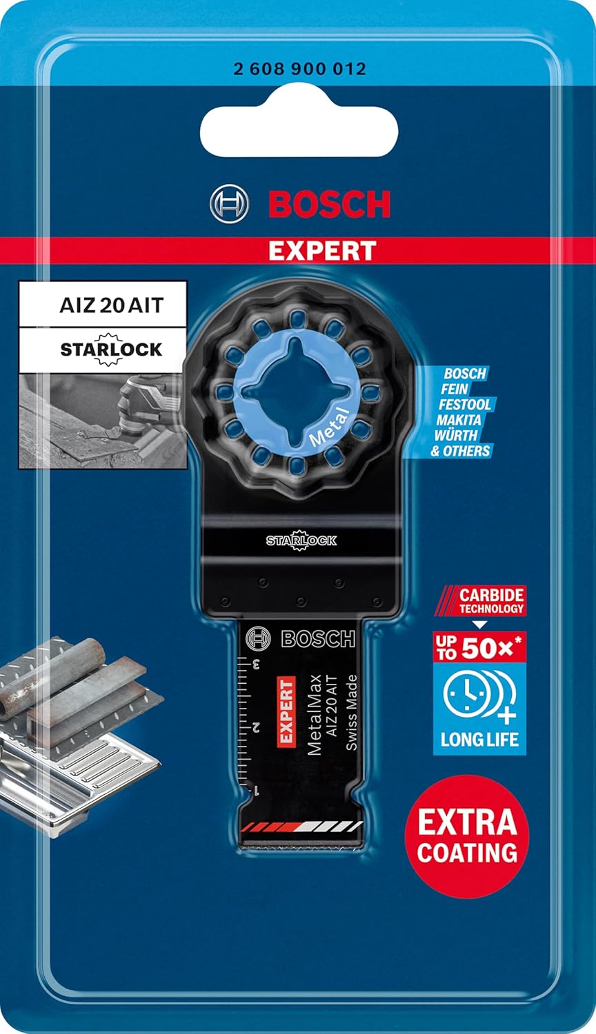 Bosch Professional 1x Sägeblatt Expert MetalMax AIZ 20 AIT (für Stahl, Edelstahl, Breite 20 mm, Zube