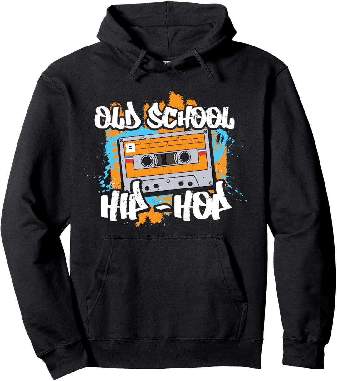 Retro Old School Hip Hop 80er 90er Jahre Graffiti Kassette Pullover Hoodie