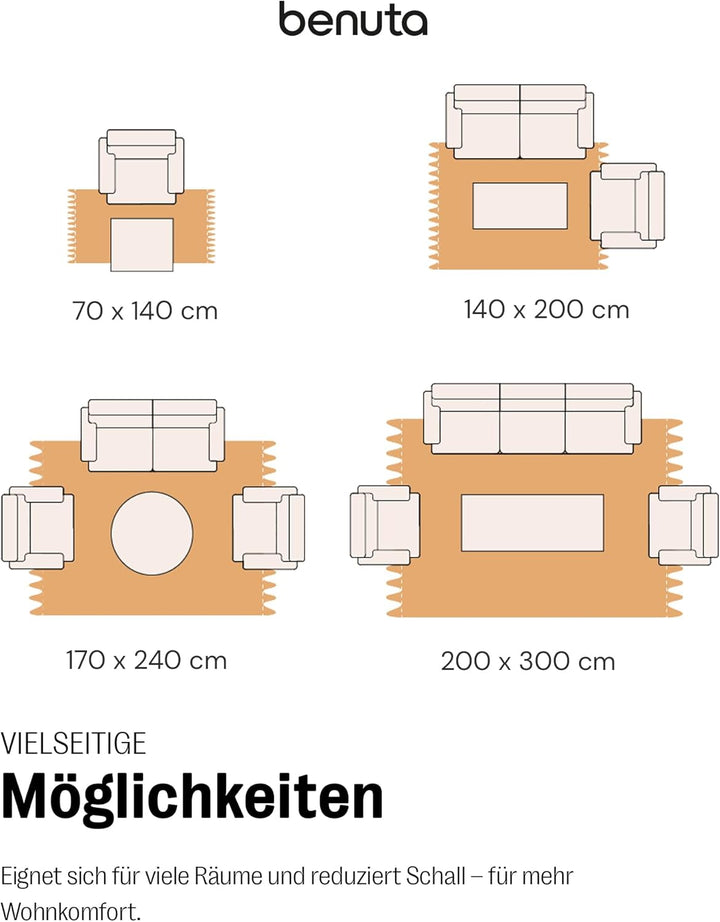 benuta Pure Wollteppich Rocco - Wolle - Rechteckig & im Style: Uni, Hygge & Cozy, Minimalistisch - P