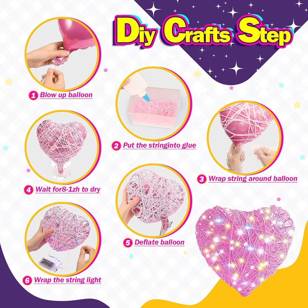 Tesoyzii Basteln Mädchen 8 9 10 11 12 Jahre, Geschenk Mädchen 8-12 Jahre 3D String Art Kit Spielzeug