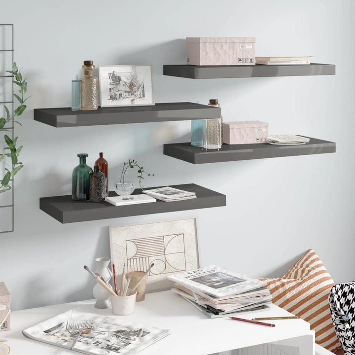 FIRBNUS Floating Wall Shelf 60x23,5x3,8 cm 4 STK. Hängeregal Regale Schweberegal Wandregale Regalbod