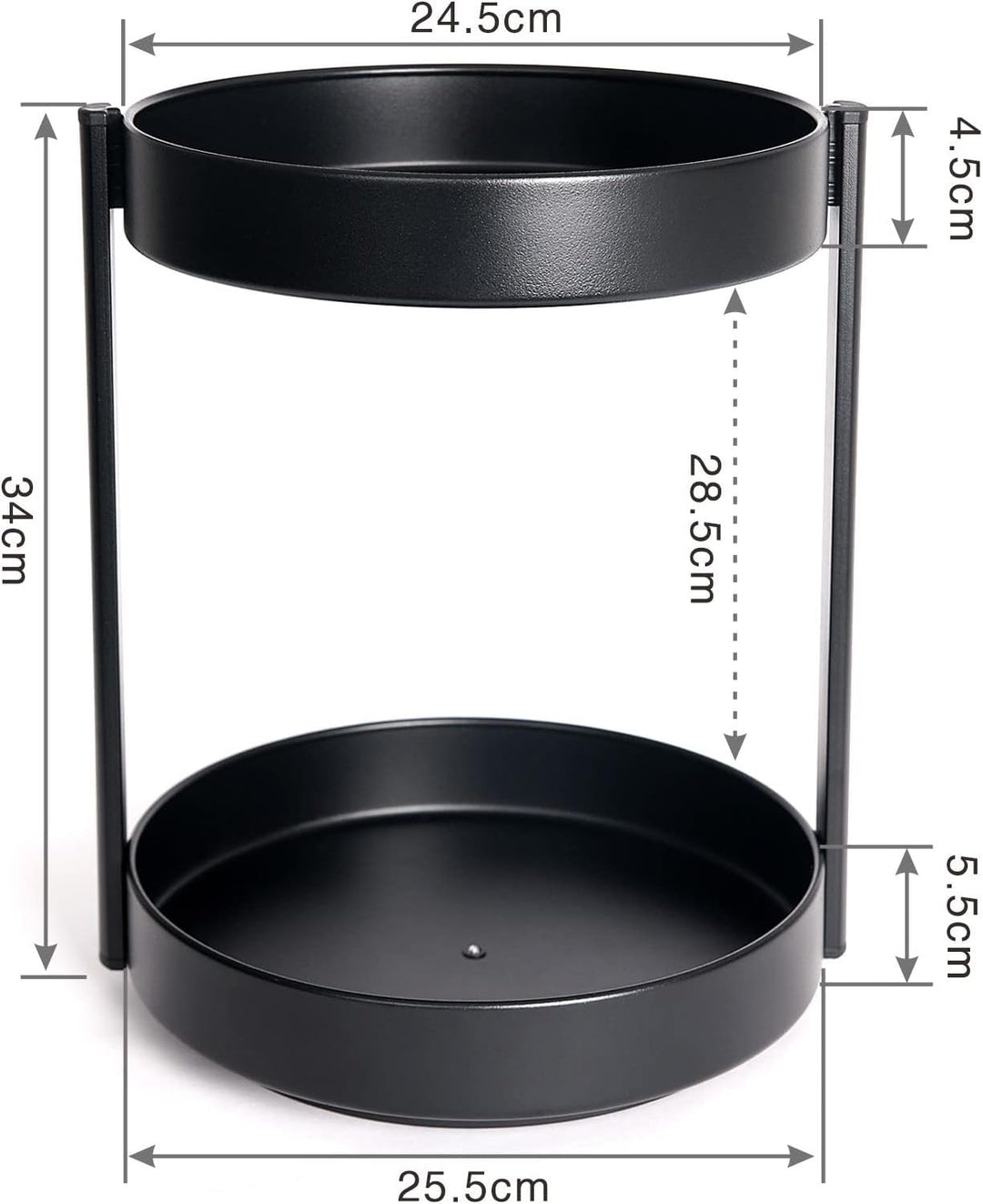 XNTONG - 2-stöckige 360° Drehbar gewürzständer, 25.8cm Drehbar drehteller, Kann im küche drehbares g
