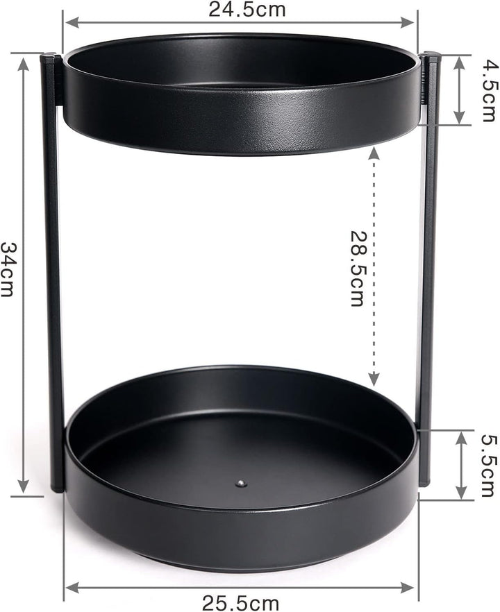 XNTONG - 2-stöckige 360° Drehbar gewürzständer, 25.8cm Drehbar drehteller, Kann im küche drehbares g
