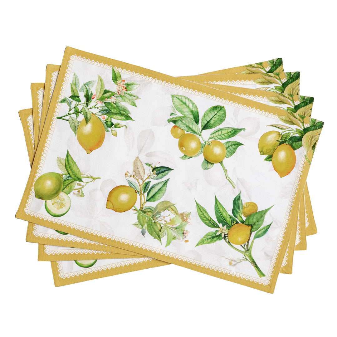 Maison d'Hermine Tischsets aus 100% Baumwolle, 4er-Set, 33 cm x 48 cm, dekorative, waschbare Oster-T
