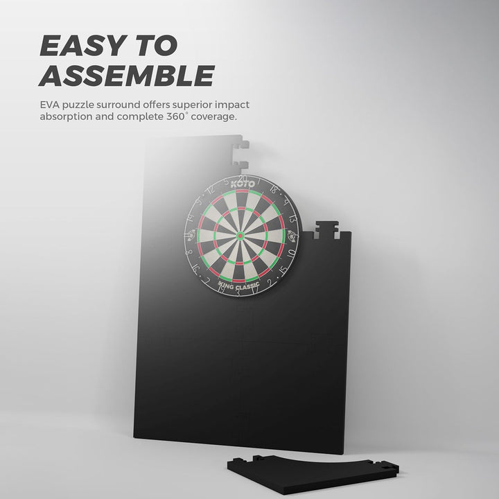 KOTO - 4pcs. Dart Surround, langlebige Dart wandschutz, verhindert Schäden, Eva 6PCS Quadrat Schwarz