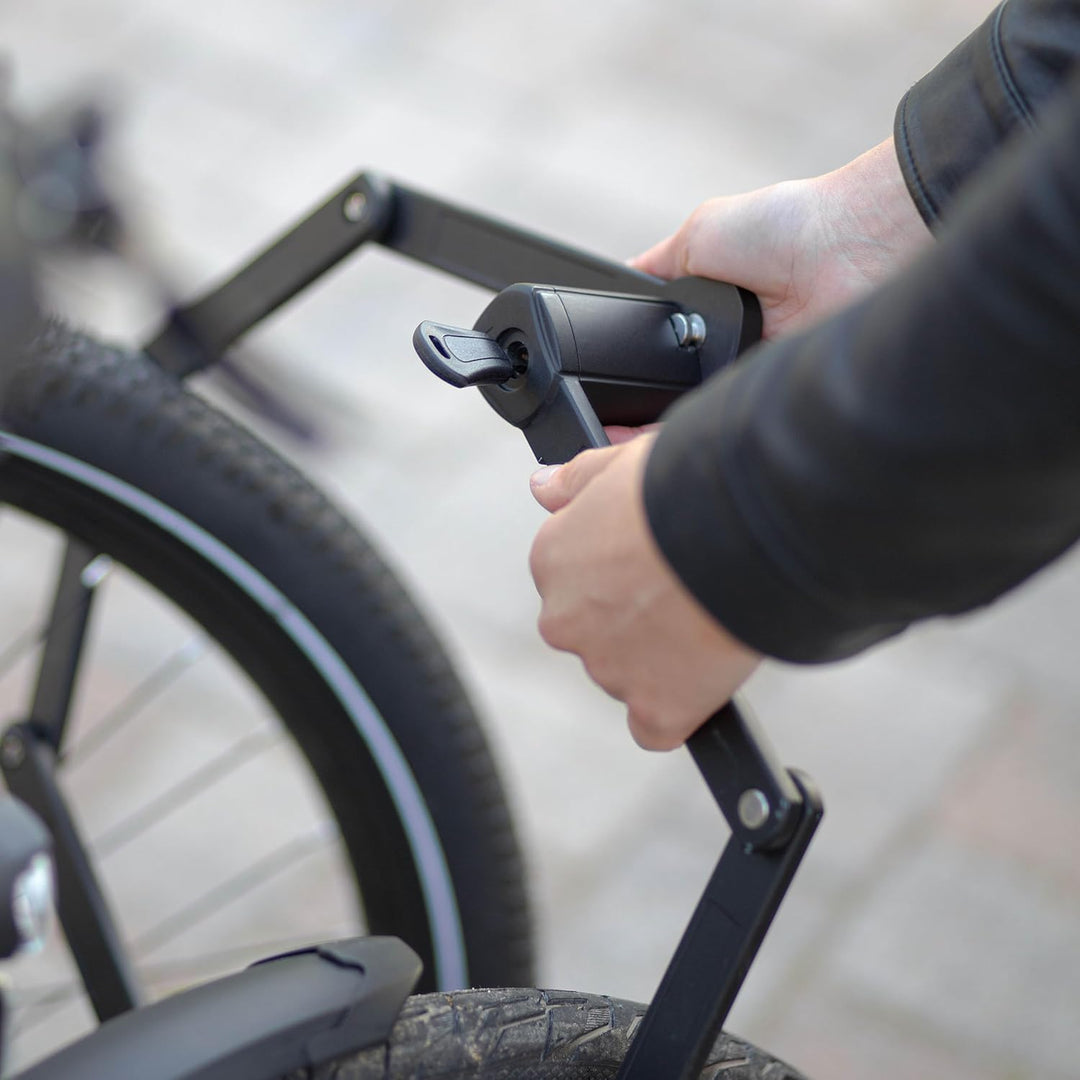 Prophete Faltschloss XXL, Fahrradschloss inkl. Halterung, Länge 120 cm, Farbe schwarz