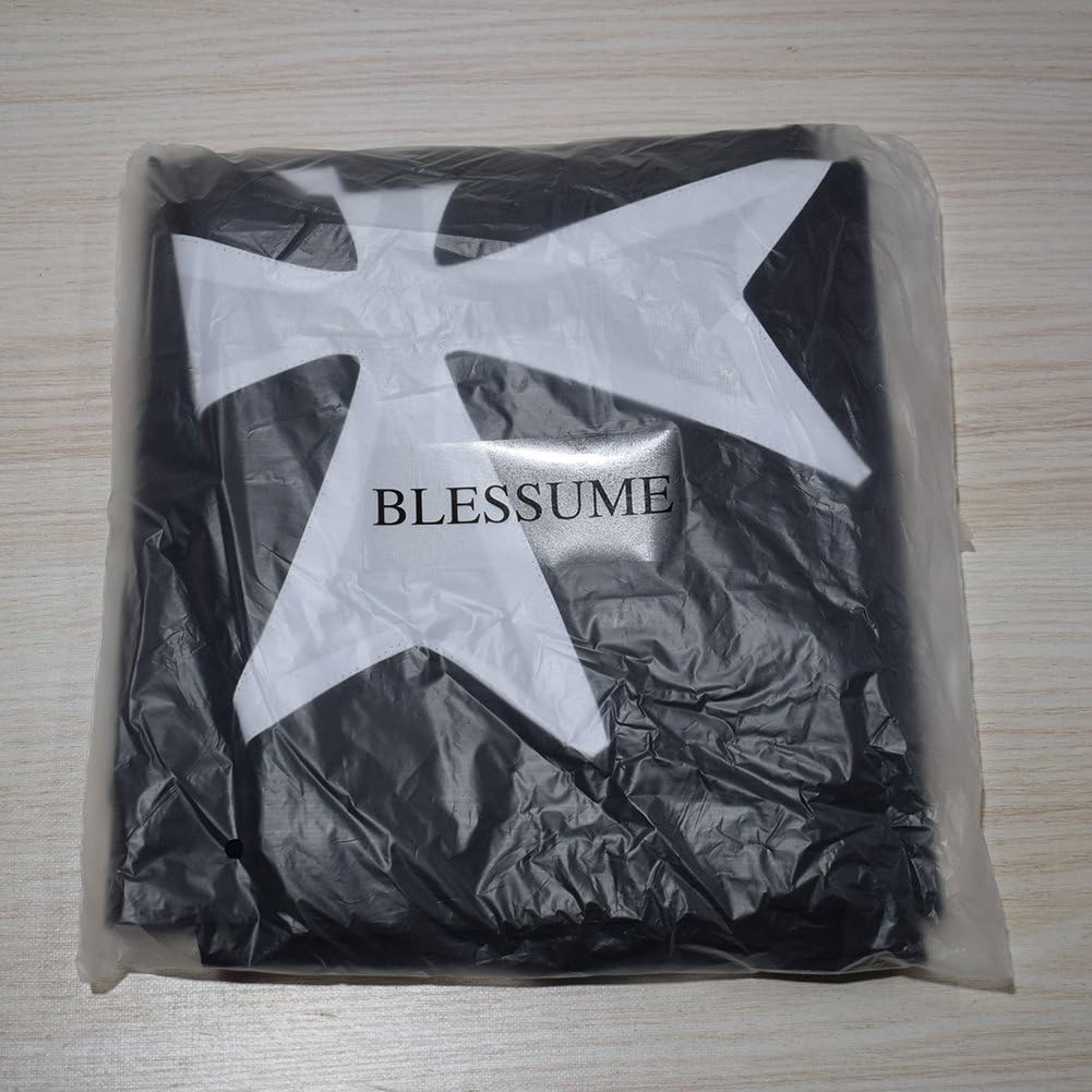 BLESSUME Mittelalter Ritter Kostüm Hospitaller Karneval LARP Cospaly, Schwarz Cloak mit Weisses Kreu