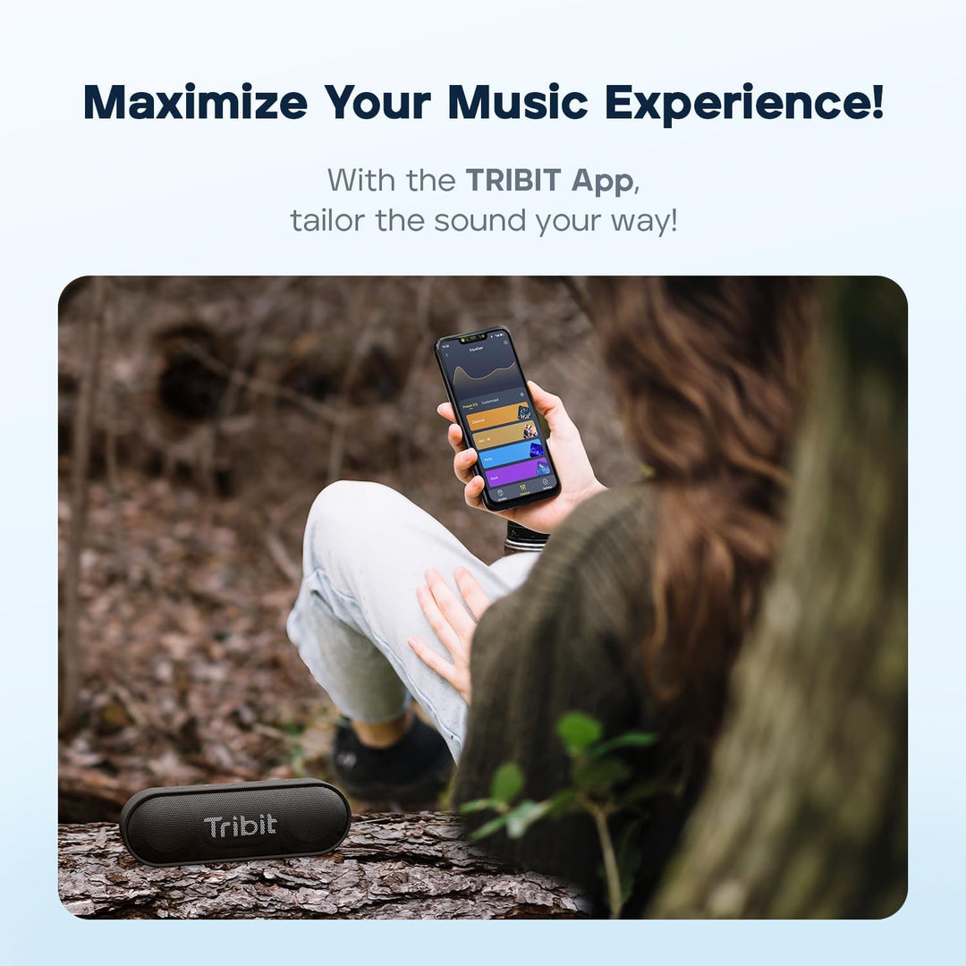Tribit Bluetooth-Lautsprecher, XSound Go-Lautsprecher mit 16W lautem Klang und tieferem Bass, 24 Stu