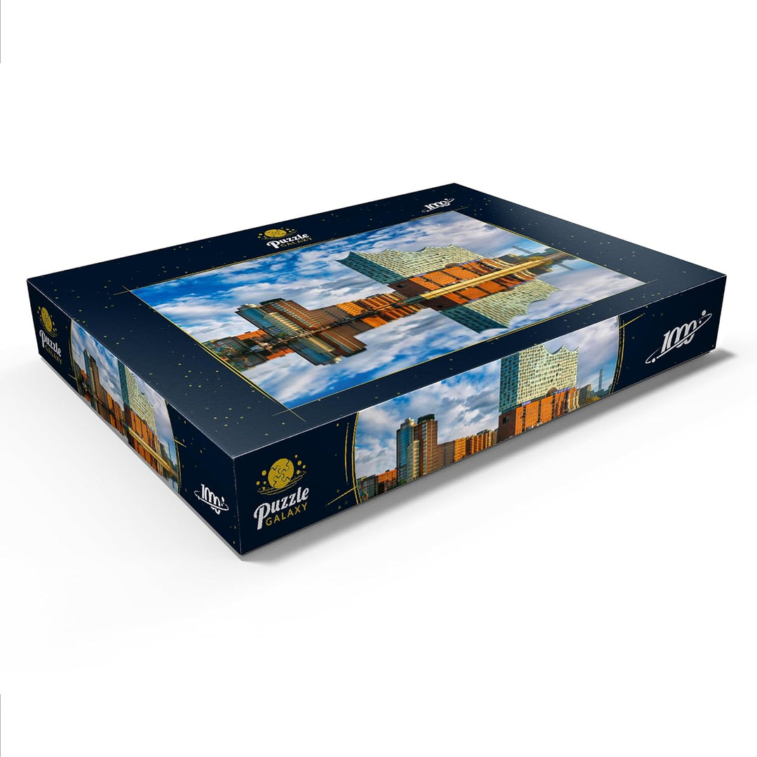 Reflexion der Elbphilharmonie in Hamburg - Premium 1000 Teile Puzzle - MyPuzzle Sonderkollektion von