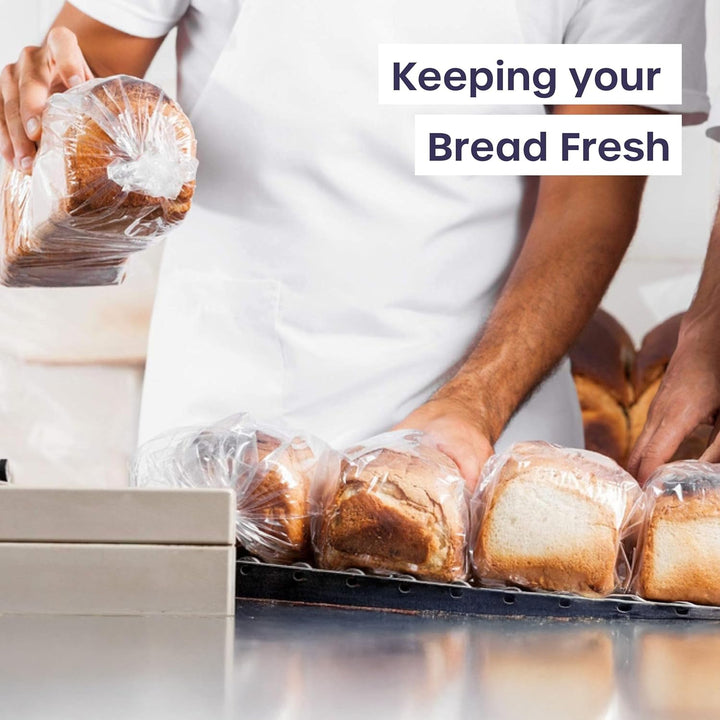 Klare Plastik-Brottüten – Packung mit 300 Brottüten für hausgemachtes Brot, Backbrötchen und Baguett