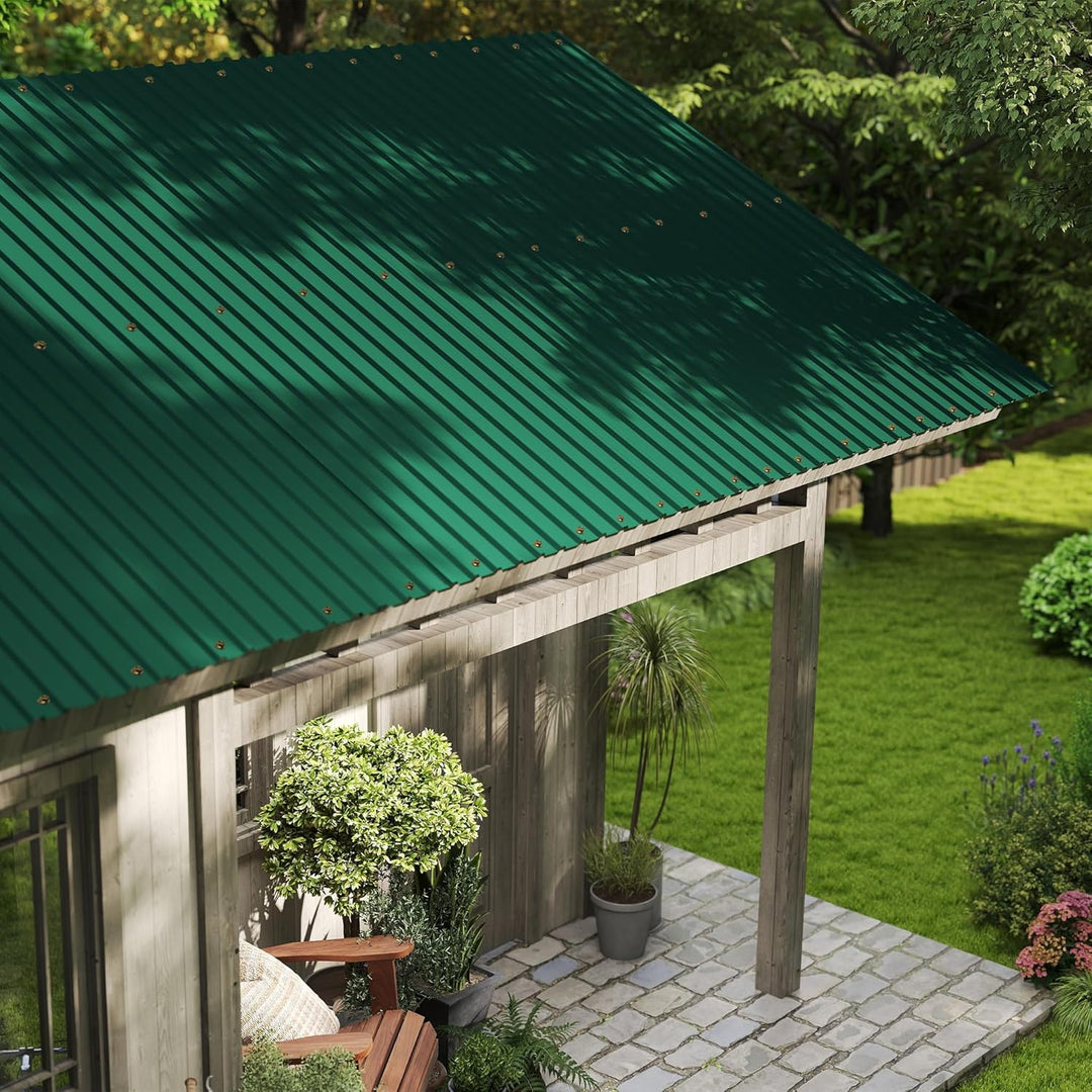 12x Trapezblech Profilblech 115 x 45 cm = 6,2 m² Grün – Verzinkt, Wetterfest & Korrosionsbeständig,