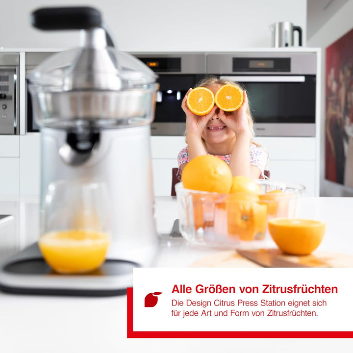 Solis Citrus Press Station 8454 Zitruspresse - Elektrischer Edelstahl Entsafter - Automatische Saftp