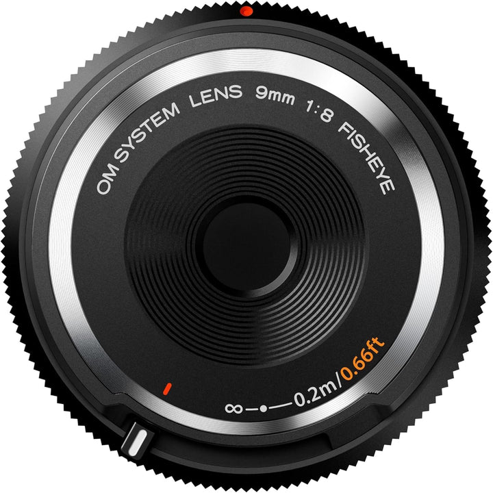 OM SYSTEM Body Cap Objektiv 9mm 1:8.0 Fisheye, geeignet für alle MFT-Kameras Olympus, Panasonic, sch