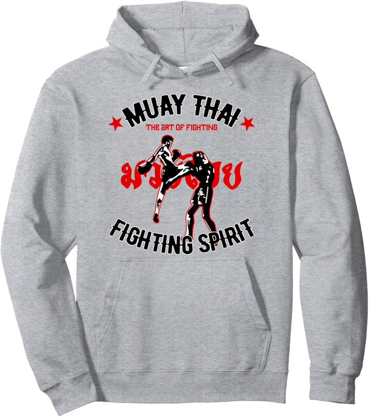 Muay Thai Kunst des Kampfes Kickboxen Retro MMA Fitnessstudi Pullover Hoodie
