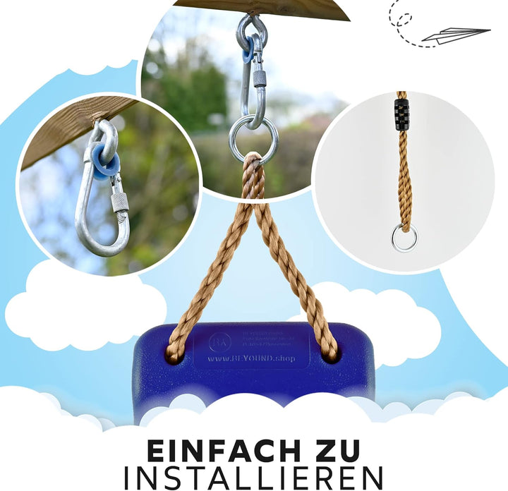 GO!elements Schaukel Garten - Kinderschaukel Outdoor Indoor - Schaukelsitz Schaukelbrett Brettschauk