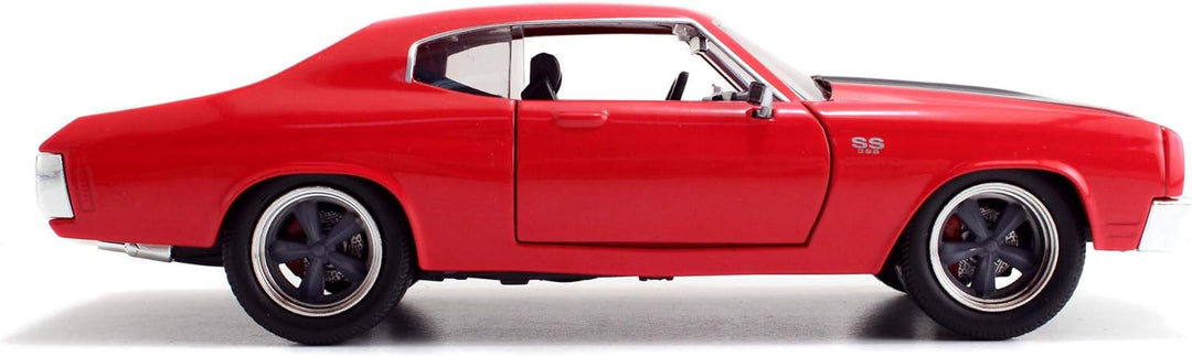 Jada Toys Fast & Furious Dom's 1970 Chevy Chevelle SS, Auto, Tuning-Modell im Massstab 1:24, zu öffn