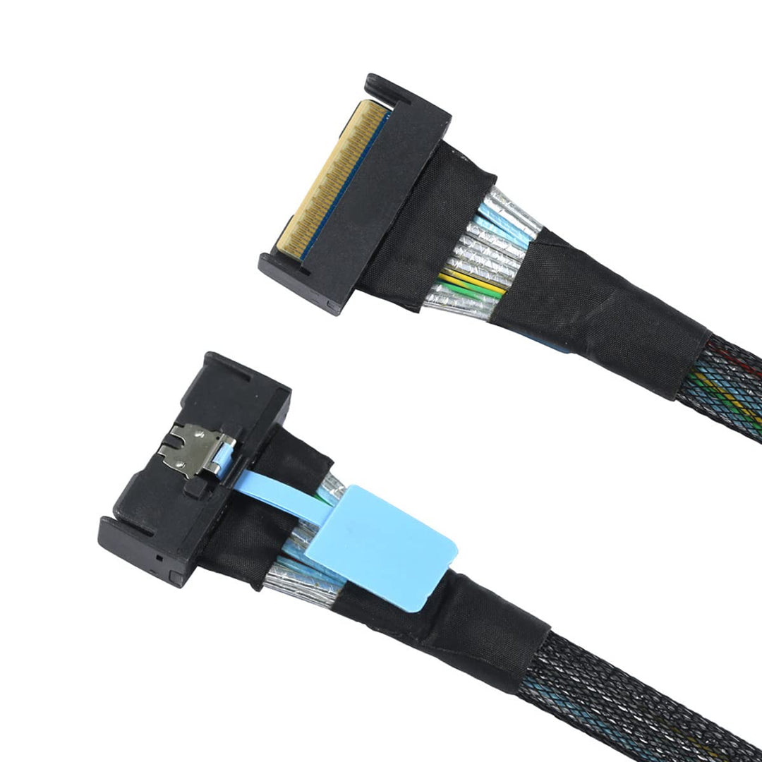 cablecc Mini Cool Edge IO MCIO STR PCI-E 5.0 SFF-8654 PCI-E Slimline SAS 8i 74Pin Stecker auf 74Pin