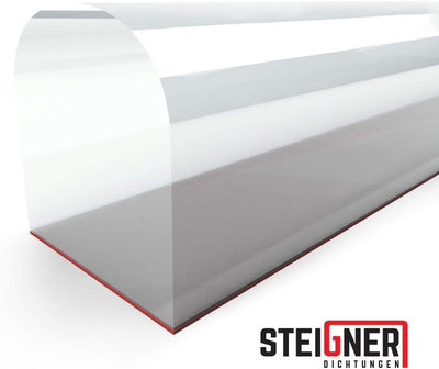 100cm Schwallschutz Acryl Halbrundstab - SDD03 Höhe 10mm - Spritzschutzprofil Halbrundprofil Schwall