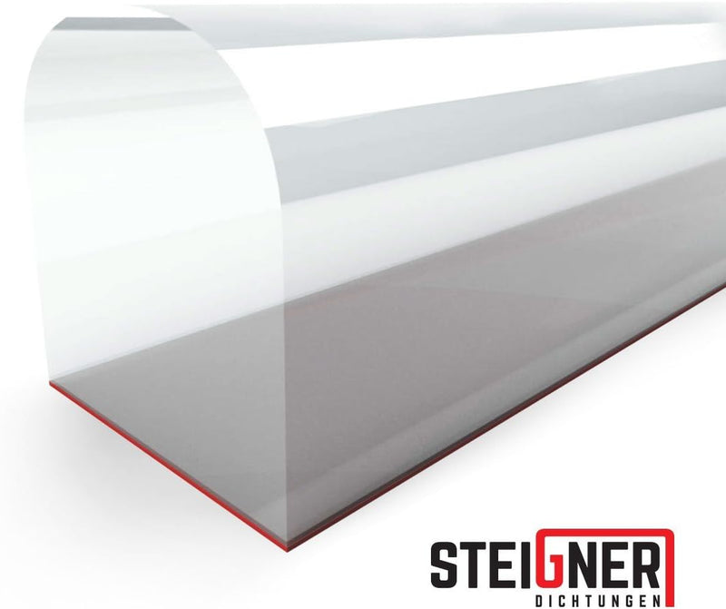 100cm Schwallschutz Acryl Halbrundstab - SDD03 Höhe 10mm - Spritzschutzprofil Halbrundprofil Schwall