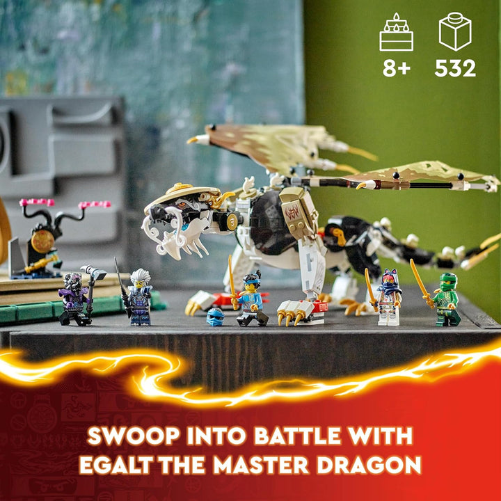 LEGO NINJAGO Egalt der Meisterdrache & NINJAGO Coles Erdmech, Actionfiguren-Spielzeug mit veränderba