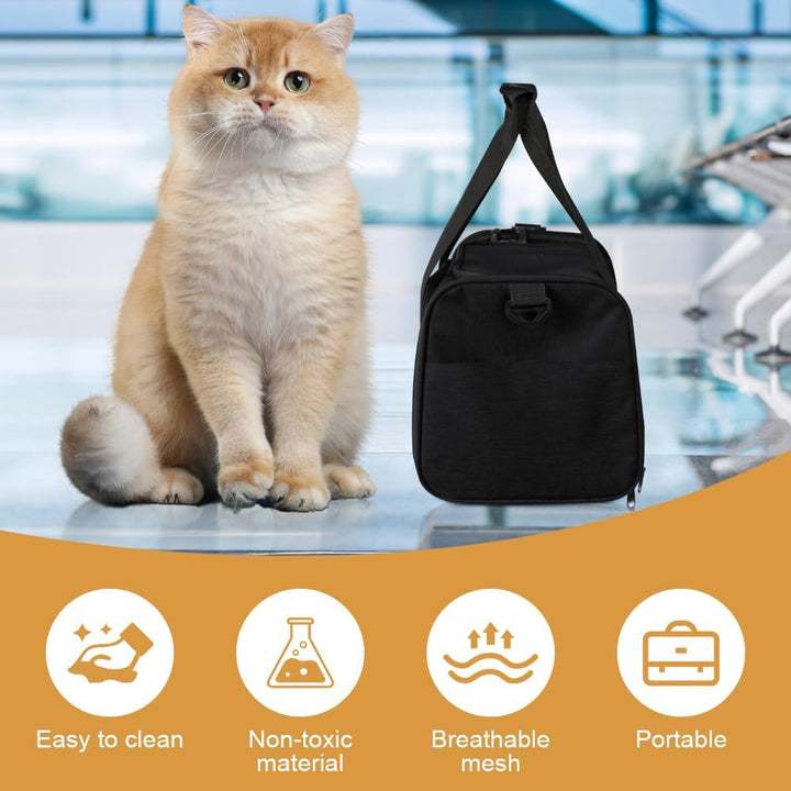 Hundebox faltbar, Hundetransportbox, Transporttasche für Katze Hund für Reise Auto Flugzeug, Leicht