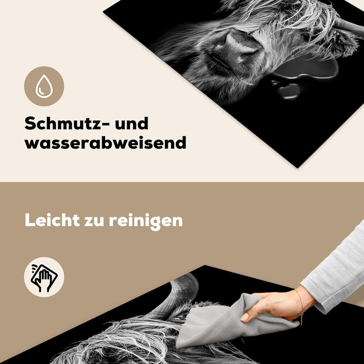 KitchenYeah© Herdabdeckplatte Einteilig Ceranfeld Abdeckplatte Küche Ceranfeldabdeckung Anti Rutsch