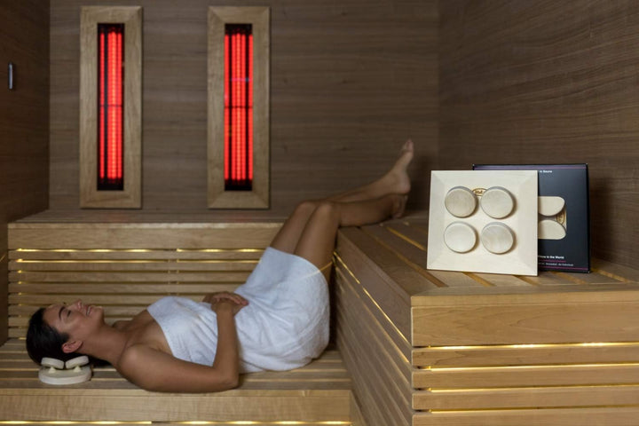 Halu ergonomische Luxus Sauna Kopfstütze Quadrat Rot-Zeder, 512-SQR-2D