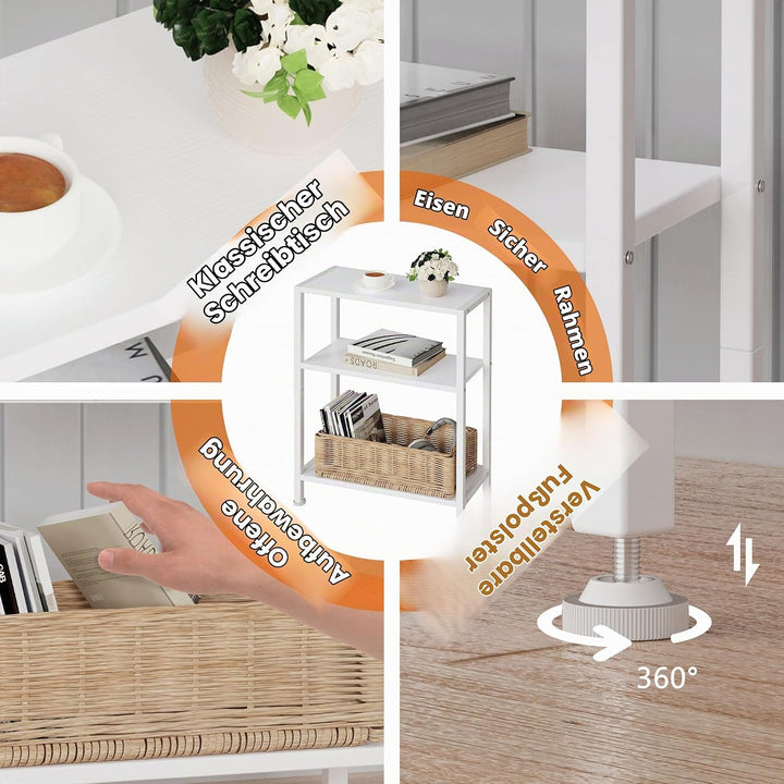 Beistelltisch, 2er Set, KleinerBeistelltisch, Sofa-Beistelltisch für schmale Räume, SchlankerBeistel
