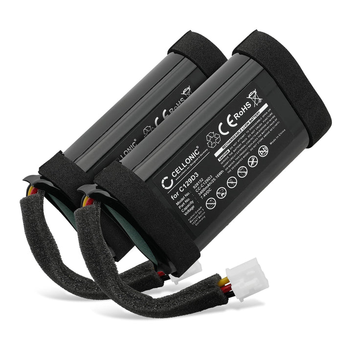 CELLONIC, Lautsprecherakku kompatibel mit Bang &amp; Olufsen BeoPlay A1 (3400mAh, 7.4V) 2X Ersatzakku C1