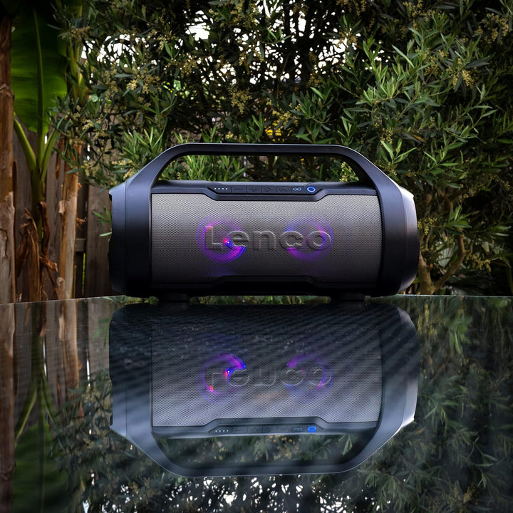 Lenco SPR-070 Boombox - IPX5 Wasserdichte Bluetooth Boombox - integrierter 3000mAh Akku - 2 x 12 Wat