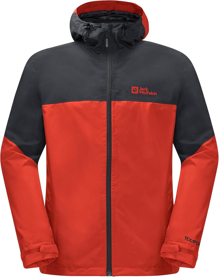 Jack Wolfskin Herren Wetterschutzjacke M strong red, M strong red