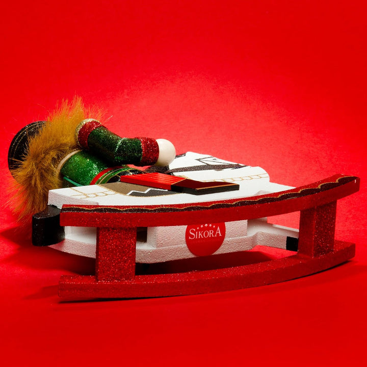 Sikora Serie E grosse XL Nussknacker Reiterlein Weihnachts Deko Figur aus Holz, Farbe/Modell:E02 grü