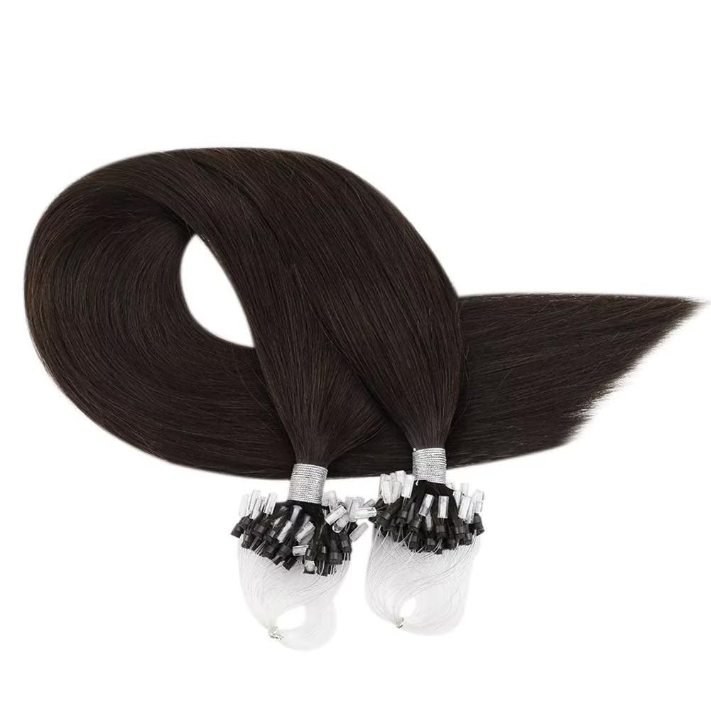 Moresoo Echthaar Extensions Microrings 1g Cold Fusion Microring Loop Extensions Remy Glatt Haare Dun