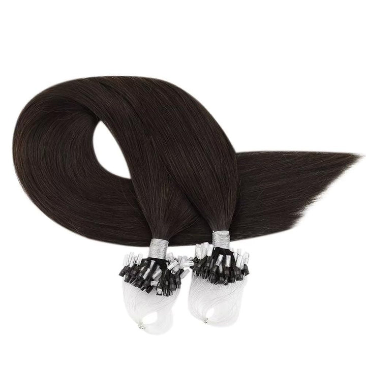 Moresoo Echthaar Extensions Microrings 1g Cold Fusion Microring Loop Extensions Remy Glatt Haare Dun