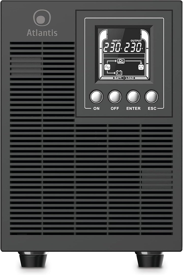 Atlantis A03-OP2002P PRO UPS OnLine USV Server Doppelwandler Reine Sinuswelle 2000VA 1800W, Tower, L