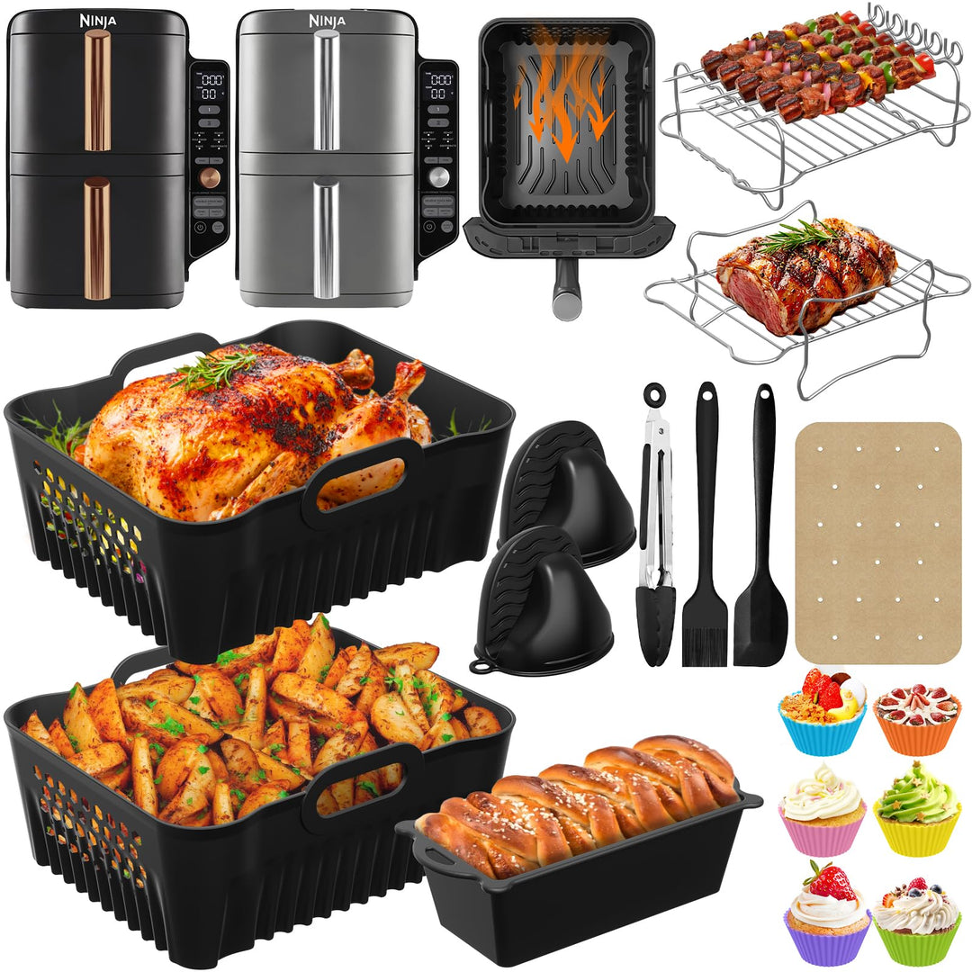 Ninja Heissluftfritteuse Zubehör für Ninja Double Stack XL 9.5L Air Fryer SL400EU SL400EUCP, 2 Stück