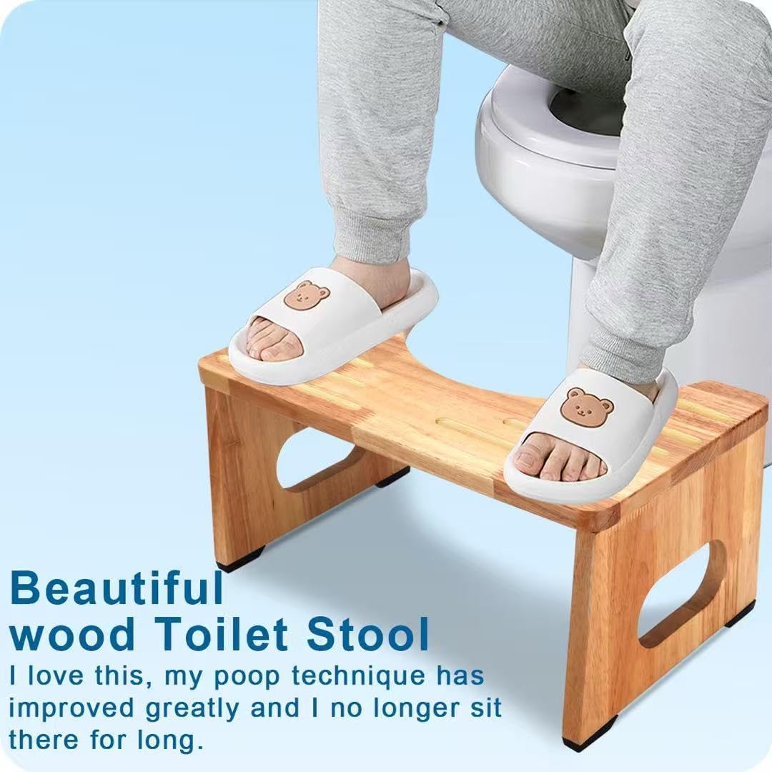 RayLove Toilettenhocker Holz – WC Hocker fur Erwachsene – Toilettenhocker Holz Klappbar - Squatty Ka