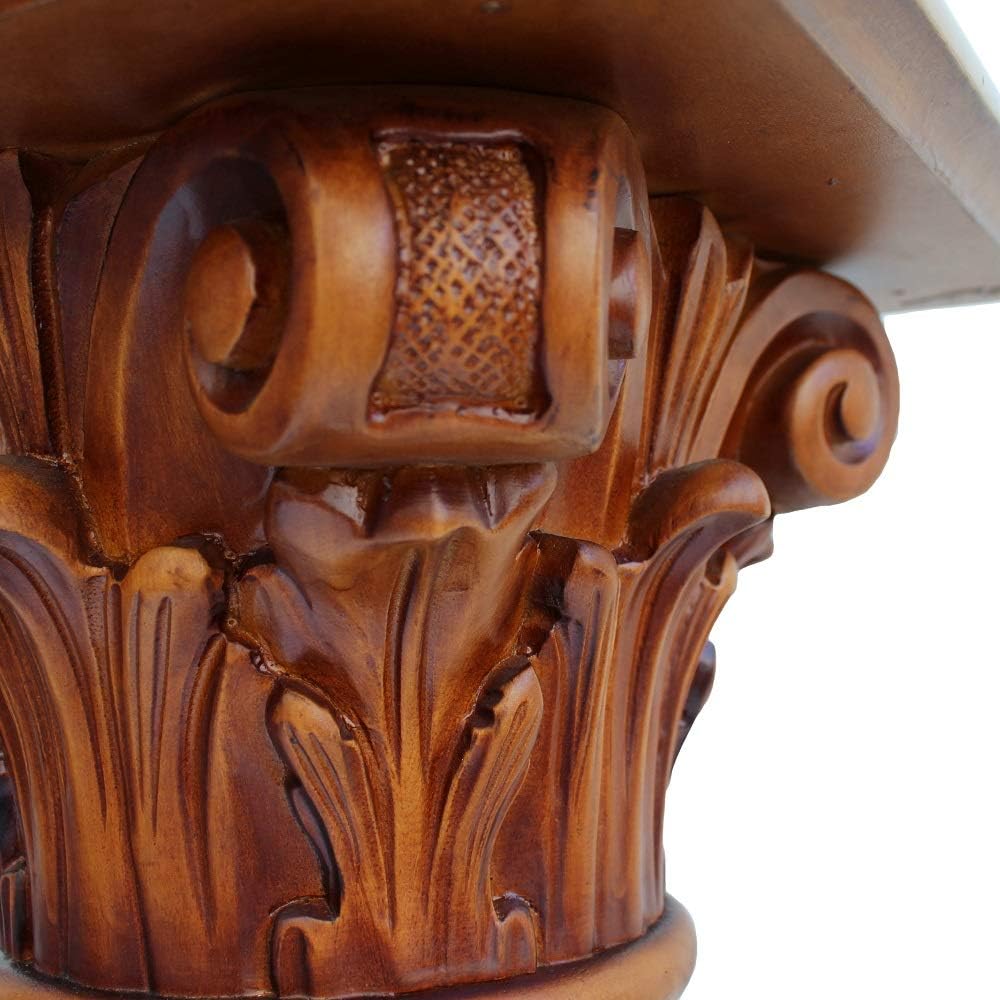 Art.Intaglio - Säule korinthisches Kapitel, manuelle Verarbeitung aus Jelutong-Holz, handgefertigt.