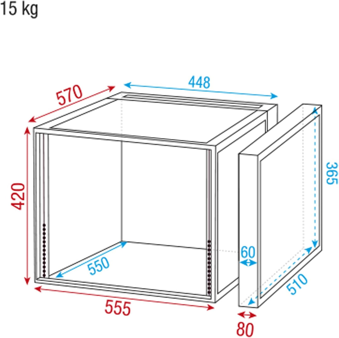 19" Rack - Flightcase 8 HE, Double Door