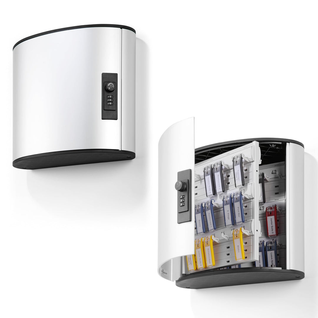 Durable Schlüsselkasten Key Box Code 54, (Zahlenschloss) für 54 Schlüssel, silber, 197723 54 Schlüss